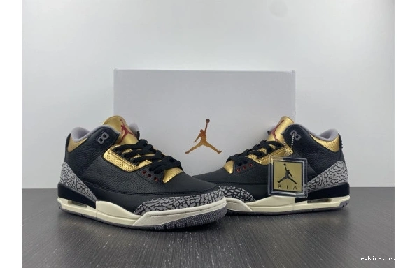 Cheap EP Air 3 Jordan CK9246-067 WMNS “Black CK9246-067 Gold” 0128